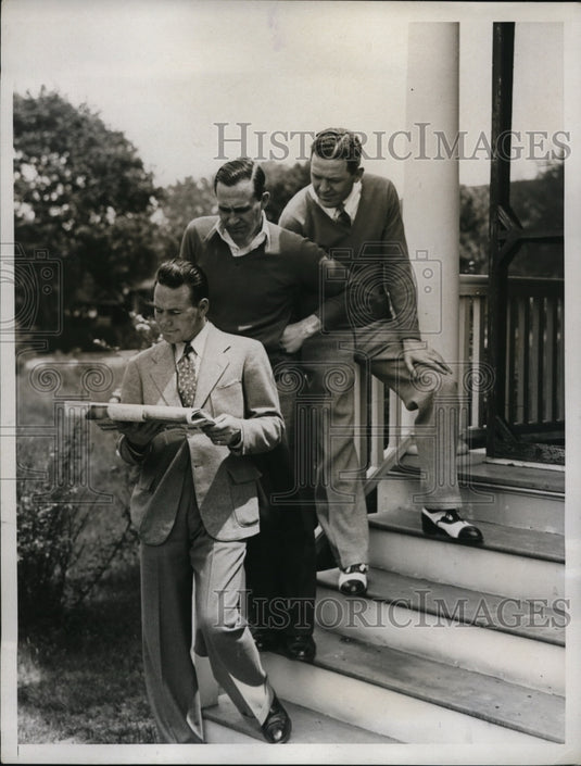 1934 Press Photo Jimmy McLarnin, Barney O'Conor & Charleie Schoenemon- Historic Images