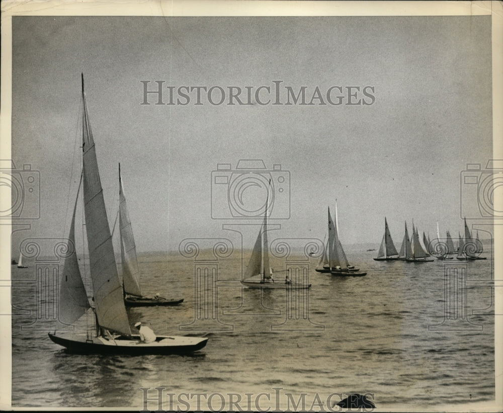 1931 Press Photo Star Class boats in Annual New Roche;; race in NY - nes46295- Historic Images