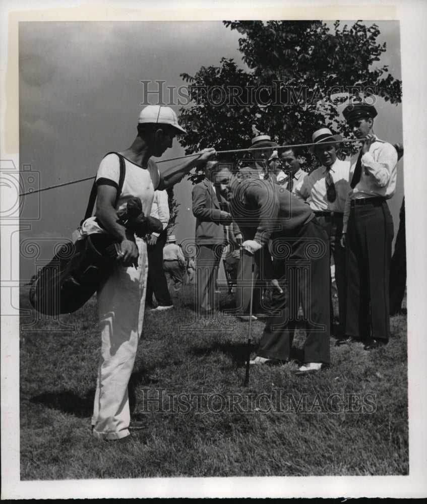 1939 Press Photo Marvin Bud Ward in Amateur Open golf at Philadelphia PA- Historic Images