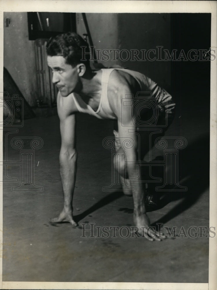 1927 Press Photo George Lenniso NY Athletic Club track 600 yard race win- Historic Images