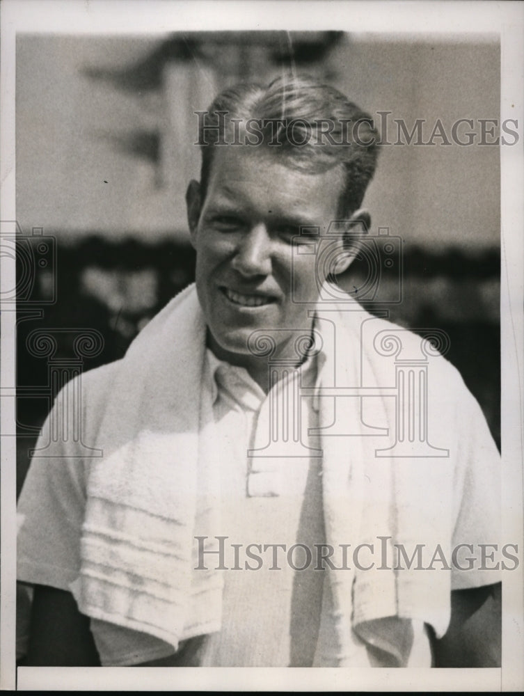 1939 Press Photo Eugene Smith at Wimbledon tennis in England- Historic Images