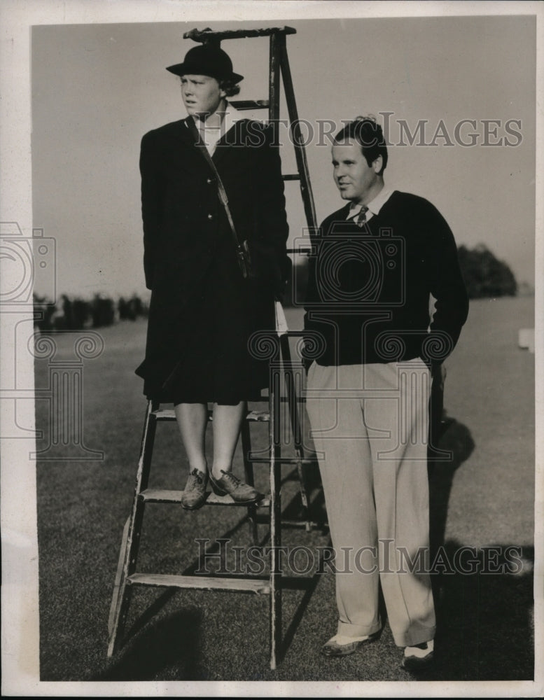 1939 Press Photo Patty Berg &amp; Ralph Guldahl at North &amp; South golf Pinehurst NC- Historic Images