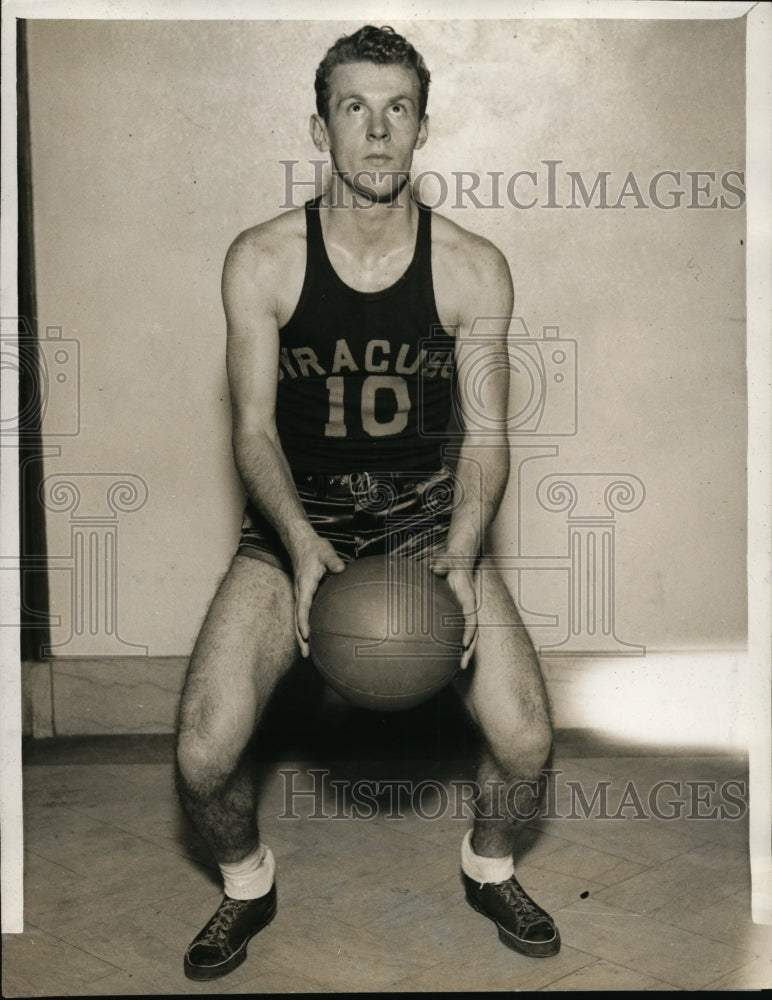 1937 Press Photo Syracuse basketball guard John Schroeder- Historic Images