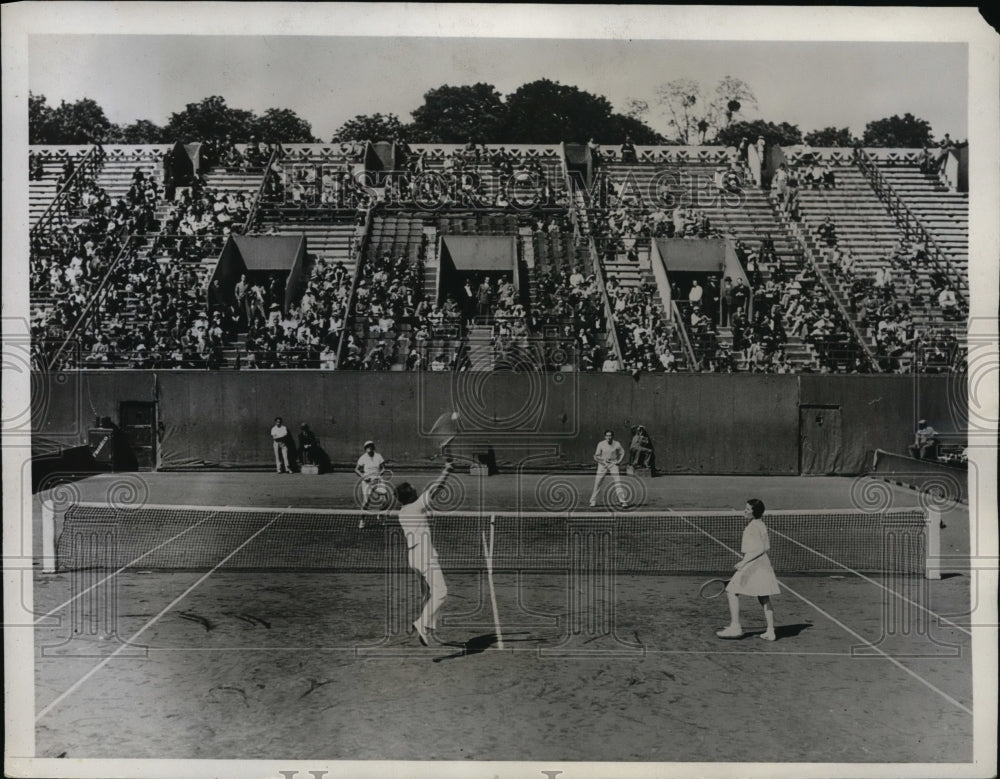 1934 Press Photo Wightman Cup tennis Alice Marble, Marcel Bernard- Historic Images