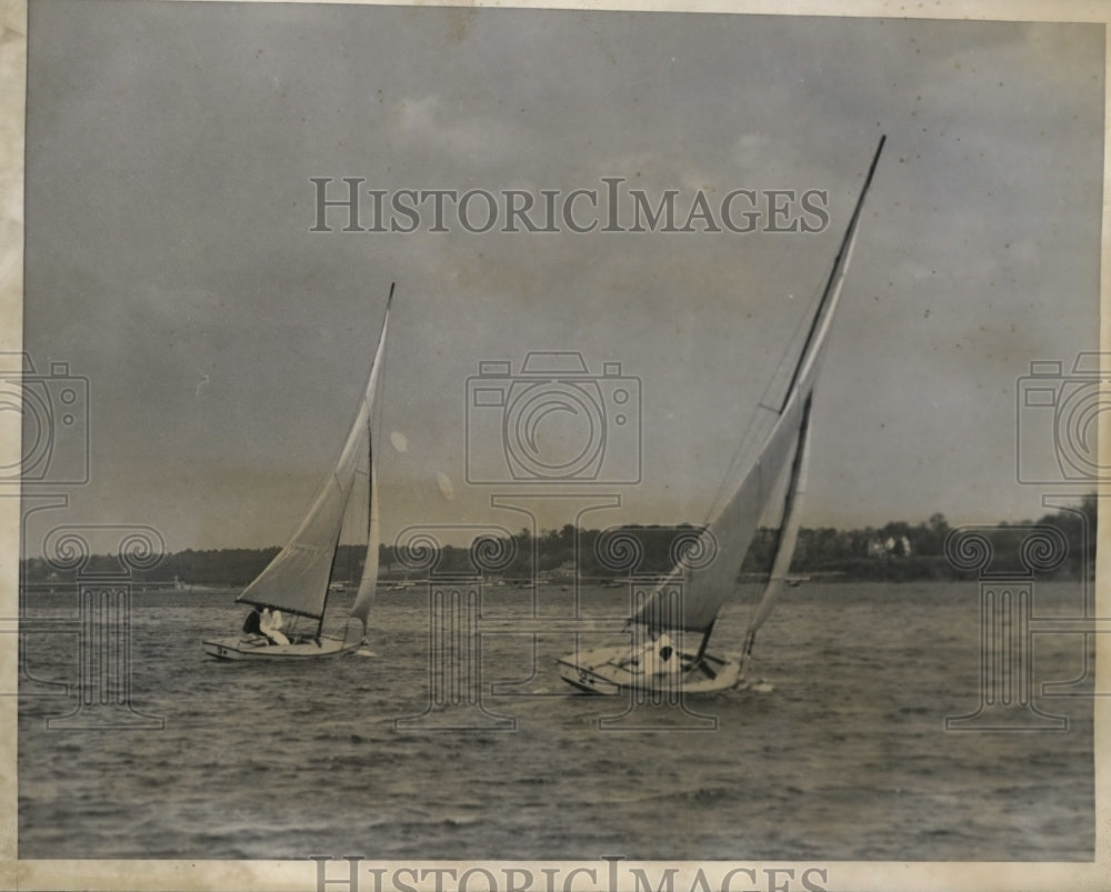 1935 Press Photo Adams Cup Regatta at Annapolis MD Seaman vs Francis Adams- Historic Images