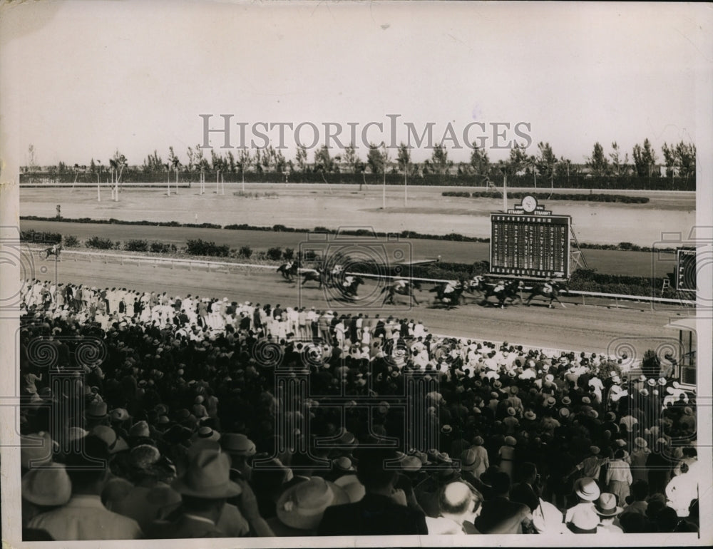 1936 Press Photo Hialeah racetrack Florida Our Admiral, General A, Doris B- Historic Images