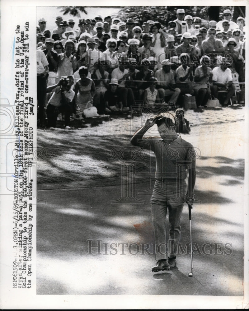 1969 Press Photo Orville Moody wins US Open at Houston Texas - nes48355- Historic Images