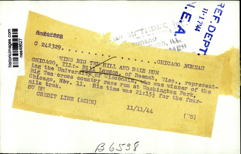 1944 Press Photo Bill Lawson University of Wisconsin cross country runner