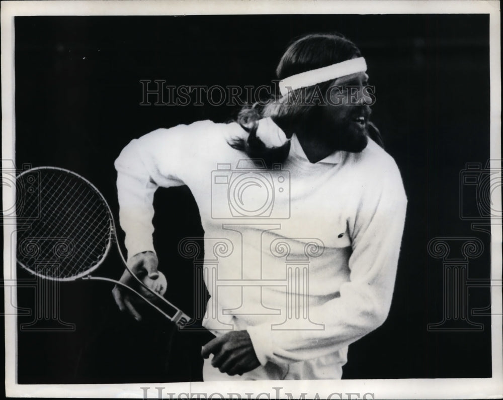 1970 Press Photo Wimbledon Tennis Torben Ulrich Danish player - nes48825- Historic Images