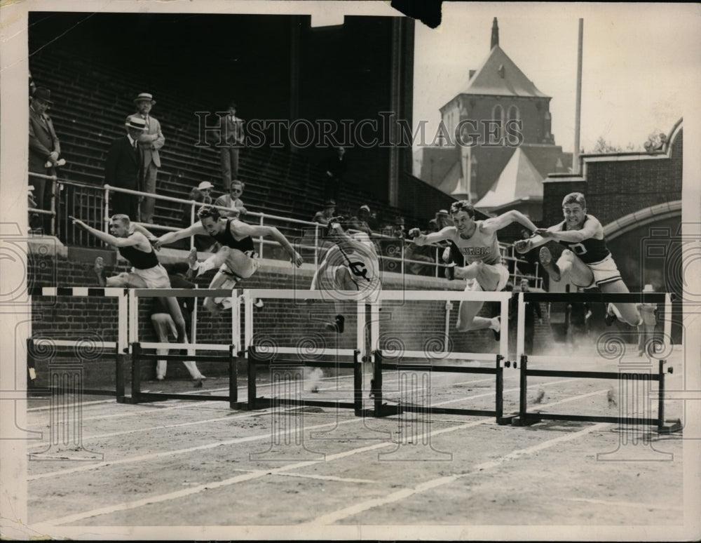 1936 Press Photo IC4A track in Philadelphia William Ladendorf, Milton Green- Historic Images