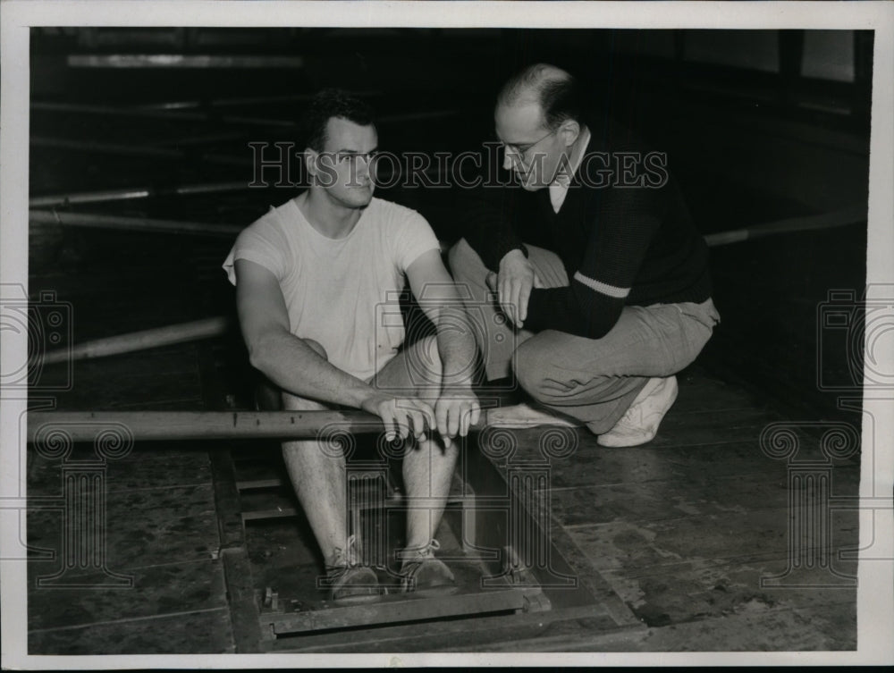 1938 Press Photo Captain &amp; stroke John Chace &amp; Tom Bolles Cambridge crew- Historic Images