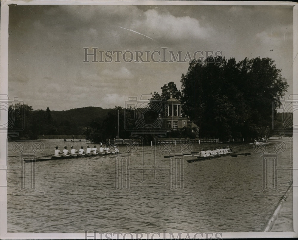 1930 Press Photo Henley Royal Regatta Thames Challenge Cup Quintin Care wins- Historic Images