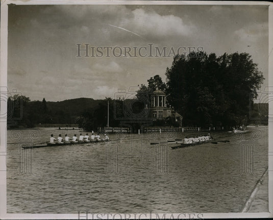 1930 Press Photo Henley Royal Regatta Thames Challenge Cup Quintin Care wins- Historic Images