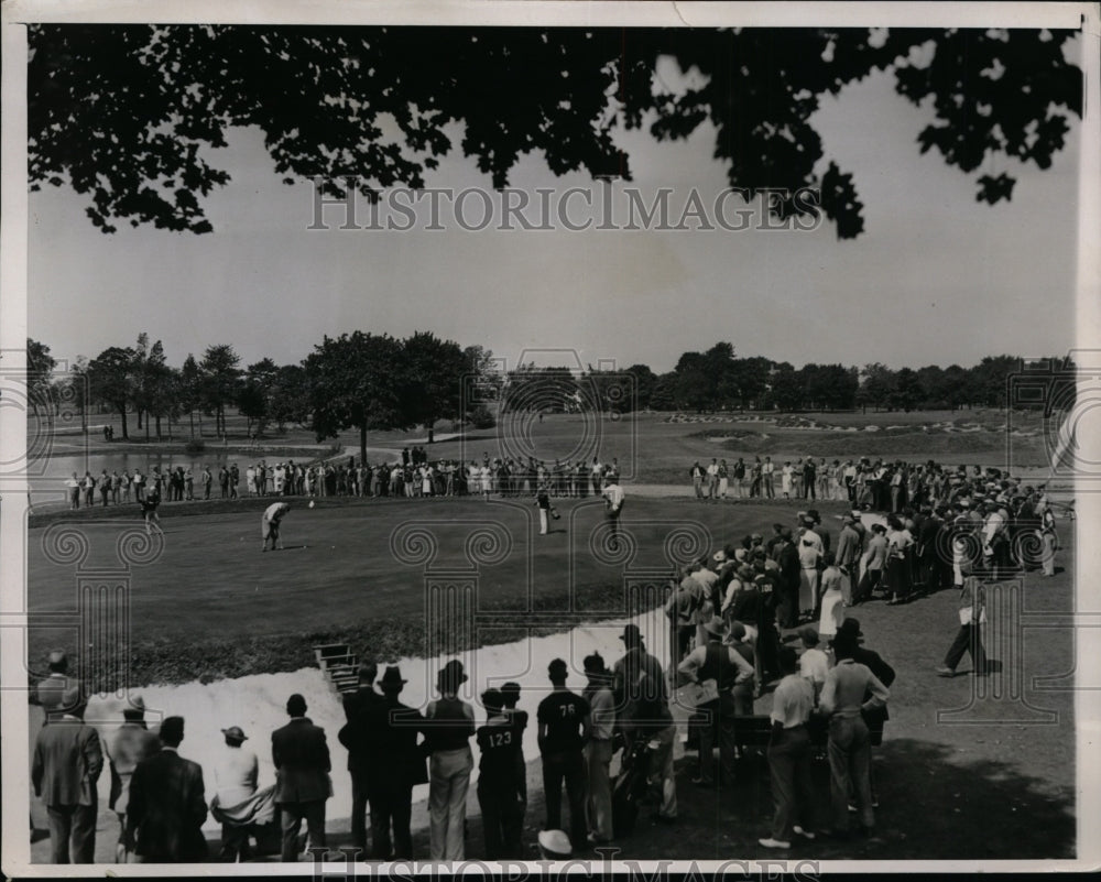 1936 Press Photo Ellis Knowles, Eugene Homans at National Amateur golf- Historic Images