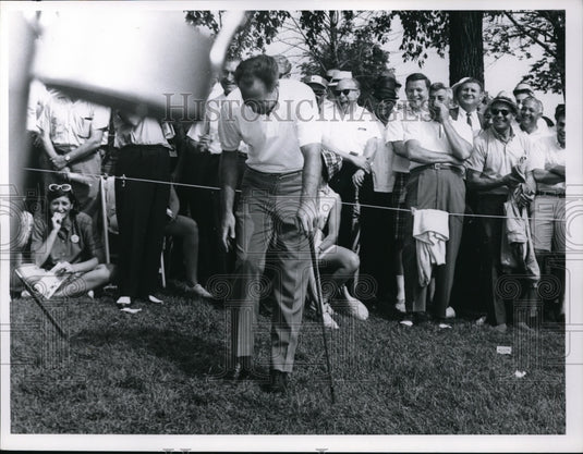 1965 Press Photo Tony Lema & Arnold Palmer at Cleveland golf course - nes49396- Historic Images