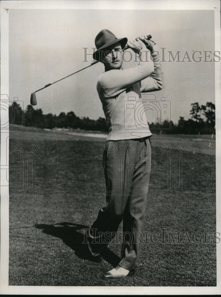 1939 Press Photo Stanley Horne at North &amp; South Open golf Pinehurst NC- Historic Images