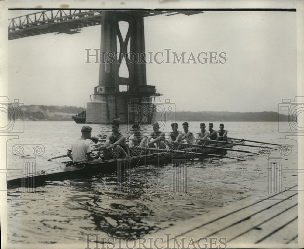 1930 Press Photo Cornell U crew W Mann, L Hartman, J Shallcross, E Martin- Historic Images