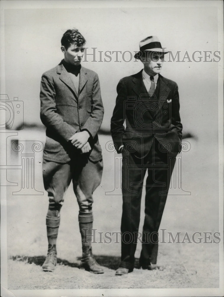 1935 Press Photo Noel Laing &amp; Nelson Hyde officials of Sandhills Steeplechase NC- Historic Images