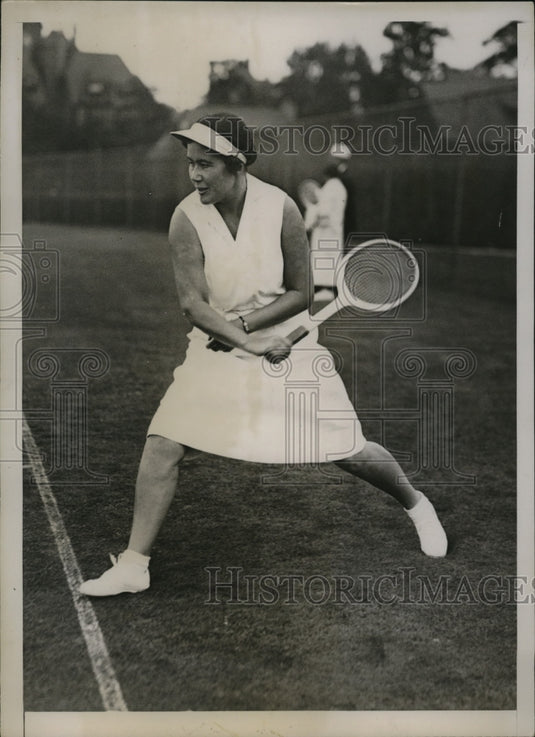 1935 Press Photo Nancy Lyle at Forest Hills NY Wightman Cup tennis - nes49755- Historic Images