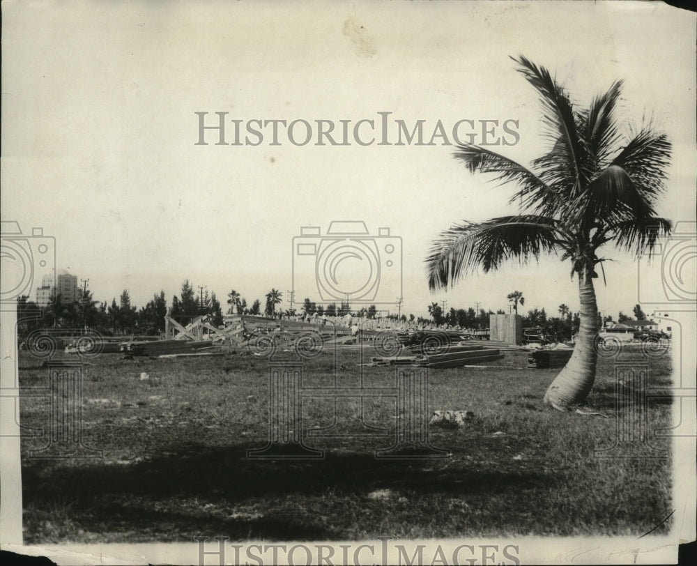 1929 Press Photo Miami Beach Florida prep for Jack Sharkey vs Young Stribling- Historic Images