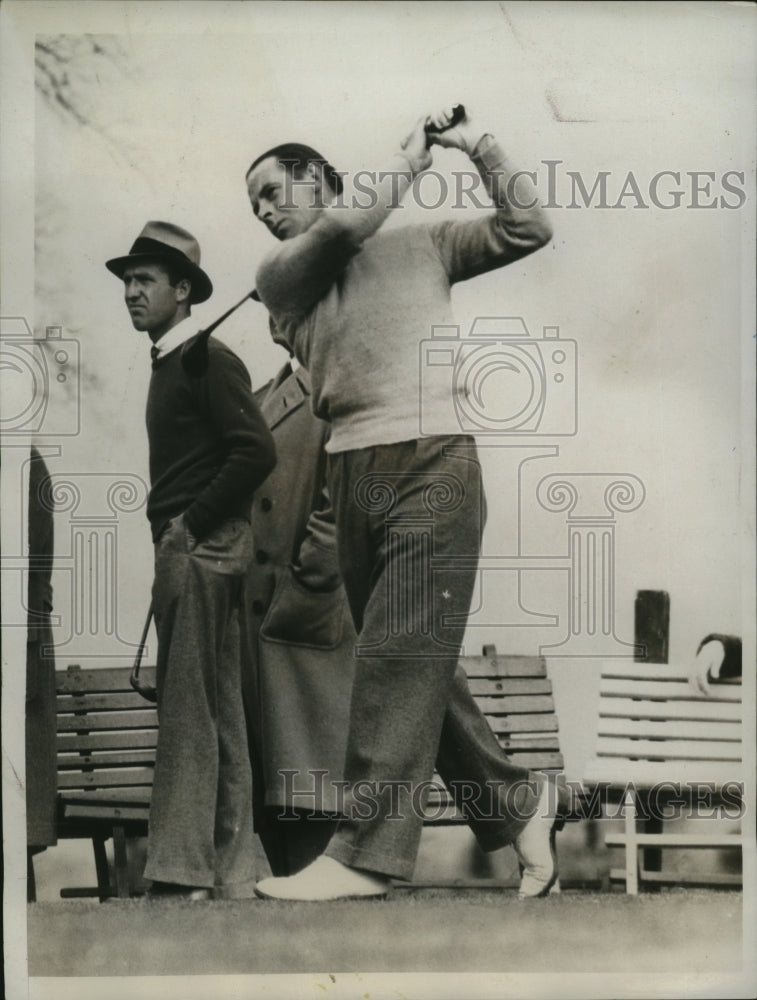 1934 Press Photo Golfer Ray Lenehan at North & South Amateur Golf Championship- Historic Images