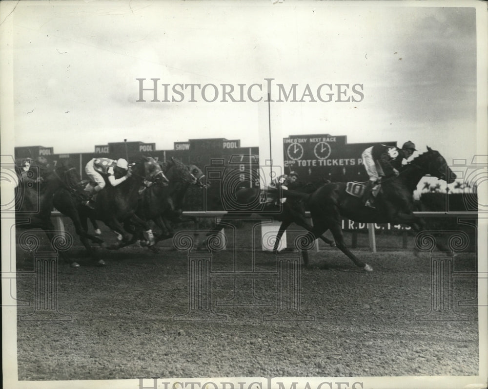 1936 Press Photo Bob Charlie wins first winter season race at Tropical Park, FL- Historic Images