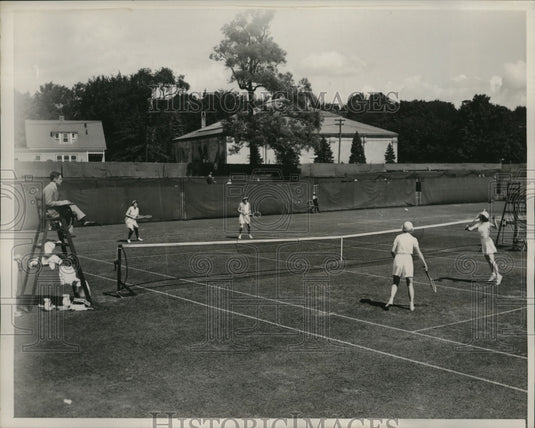 1938 Press Photo Dorothy Andrus & Sylvia Henrotin vs Alice Marble & Sarah Fabyan- Historic Images