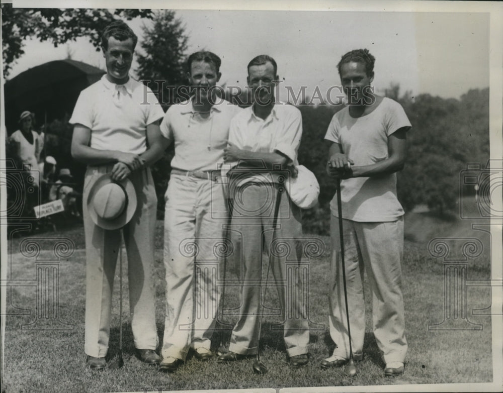 1935 Press Photo Dave Mitchell, Albert Campbell, George Lance, Arthur Armstrong- Historic Images