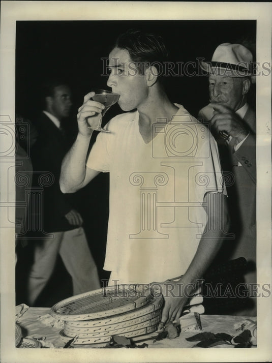 1938 Press Photo Tennis champ Bobby Riggs wins Men's Invitational, Palm Beach FL- Historic Images