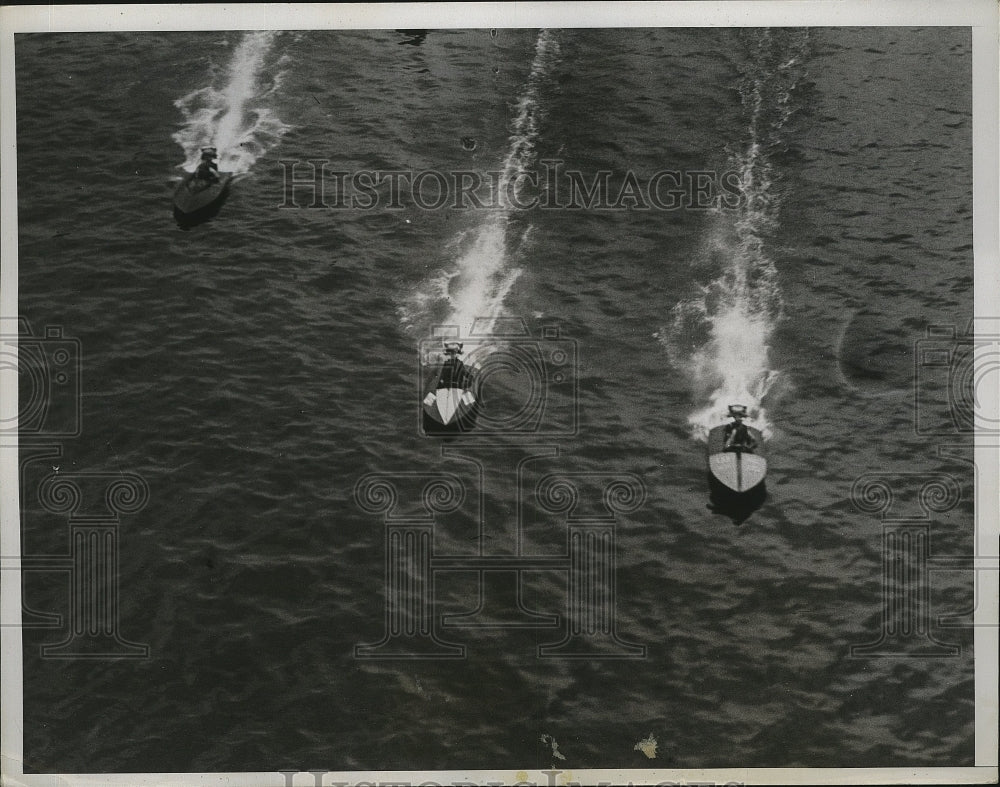 1934 Press Photo Action during National Outboard Motorboat Championships, PA- Historic Images