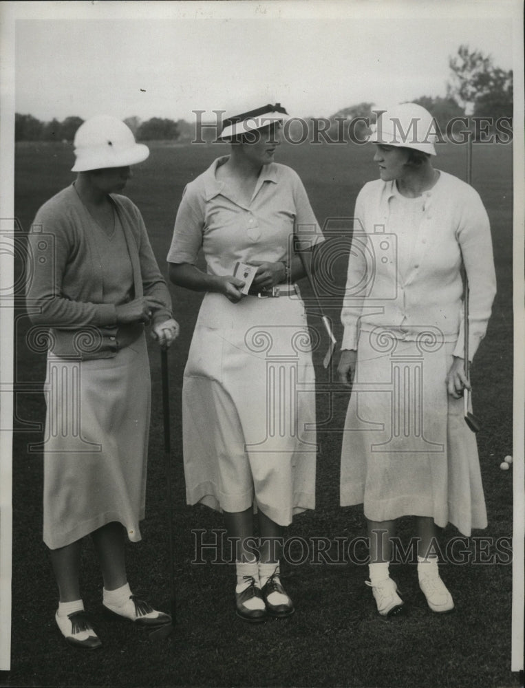 1933 Press Photo Golfer Virginia Van Wie with Enid Wilson and Maureen Orcutt- Historic Images