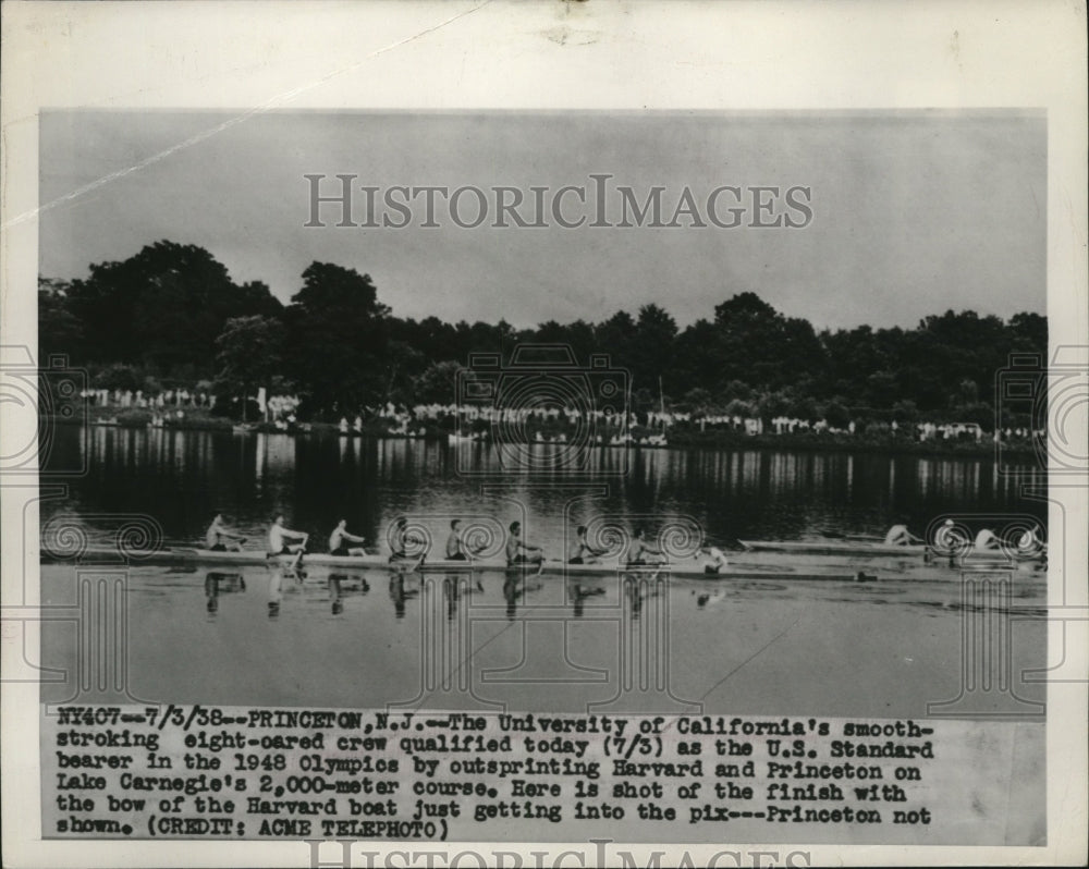 1938 Press Photo University of California crew team qualifies for Olympics- Historic Images