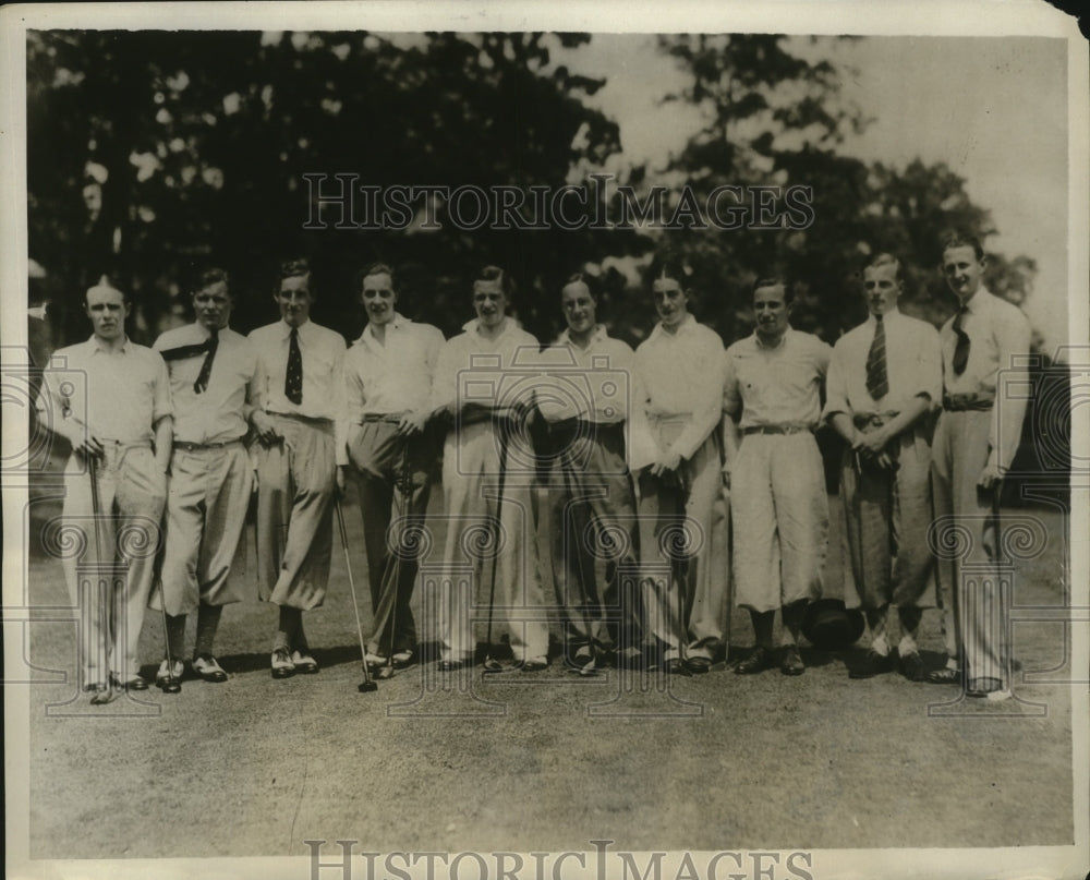 1930 Press Photo Cambridge University golf team practices in United States- Historic Images