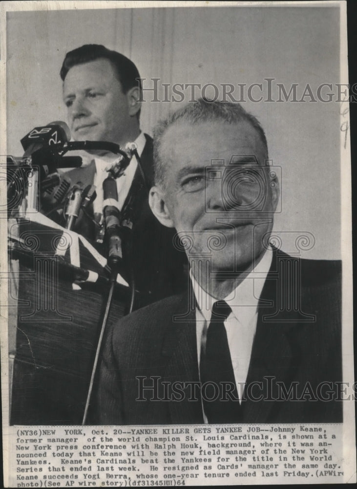 1966 Press Photo New New York Yankees manager Johnny Keane - nes52036- Historic Images