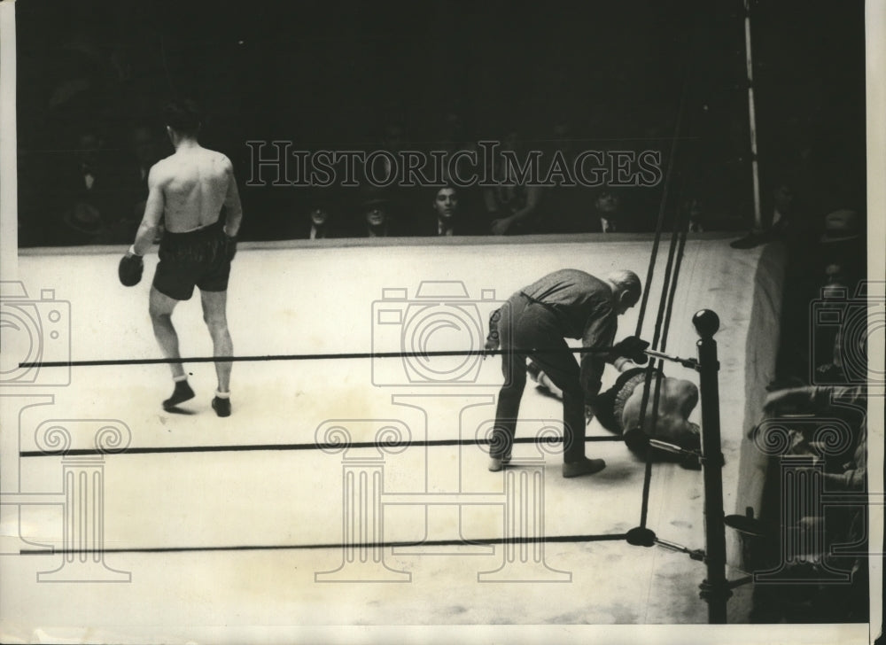 1931 Press Photo Vittorio Livan wins by Technical KO over Nick Testo - nes52440- Historic Images