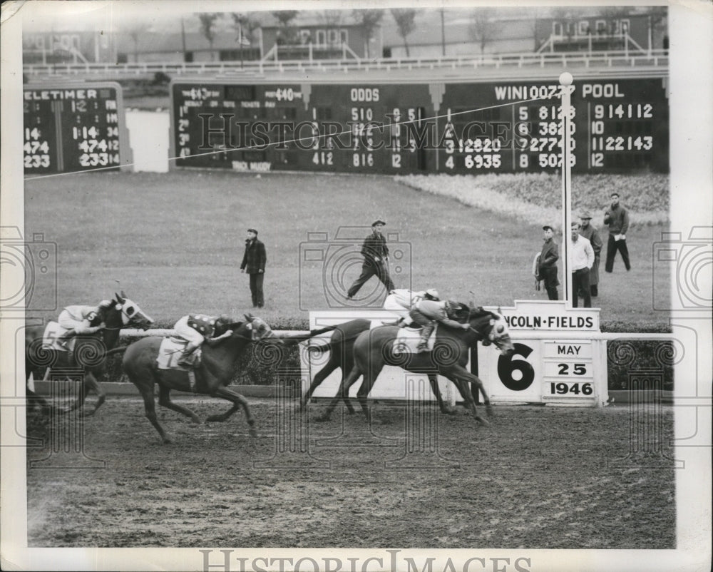 1946 Press Photo Walkie Talkie wins the Steger Handicap at Hawthorne Park- Historic Images