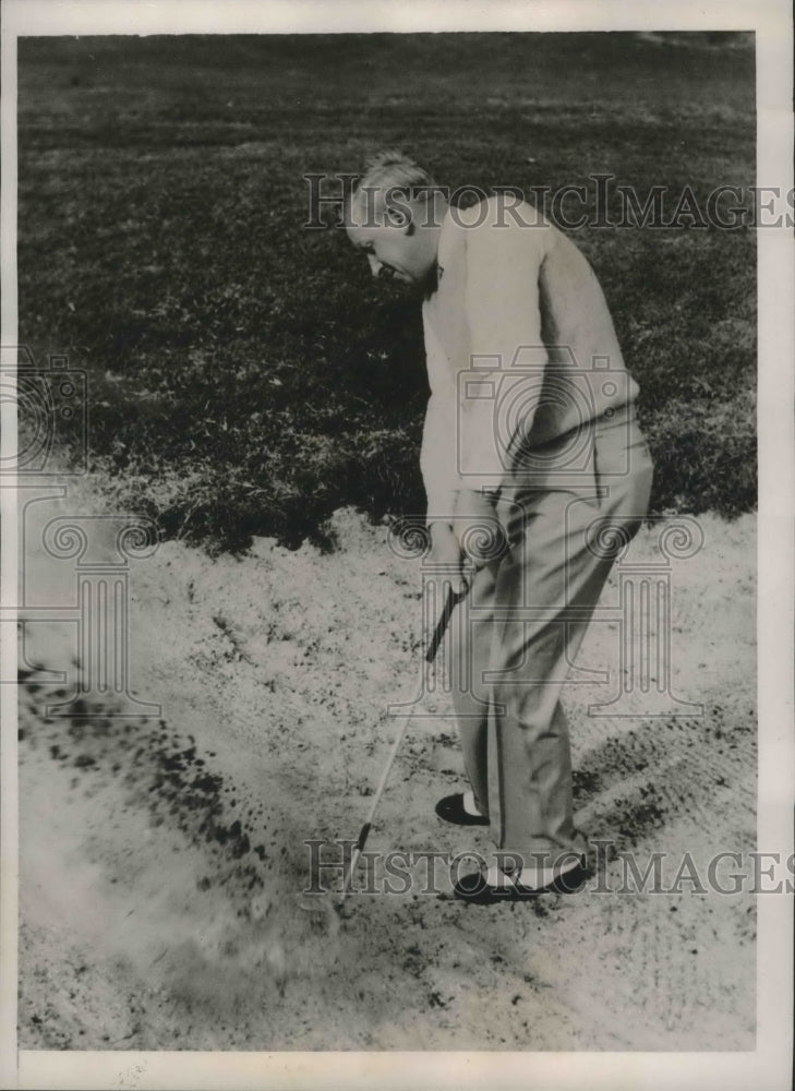 1936 Press Photo Willie Klein set to defend his Miami Open title - nes53007- Historic Images