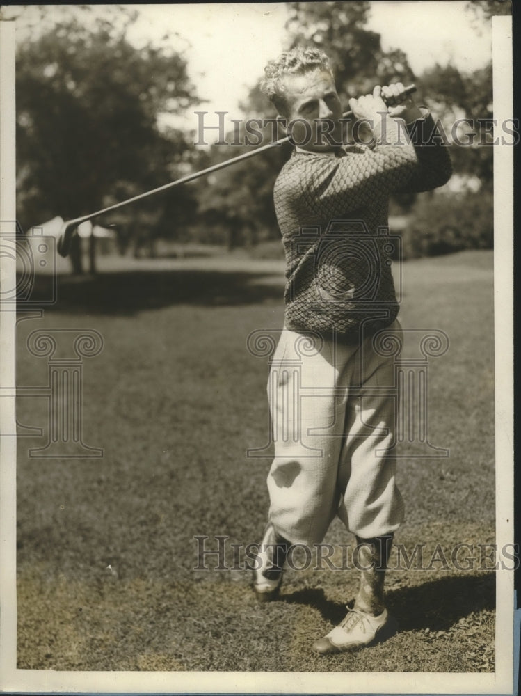 1928 Press Photo Gus Novotny, runner up in Western Amateur championship- Historic Images