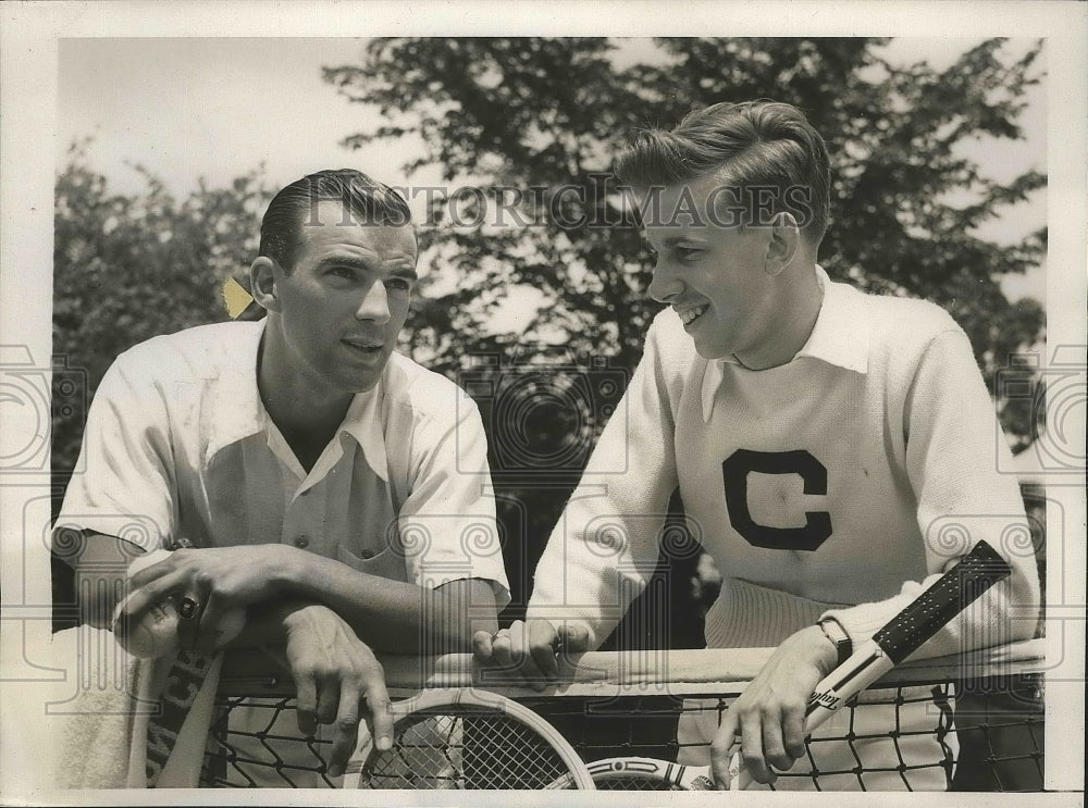 1939 Press Photo Chet Murphy U of Chicago tennis &amp; Ken Randall of Cornell U- Historic Images