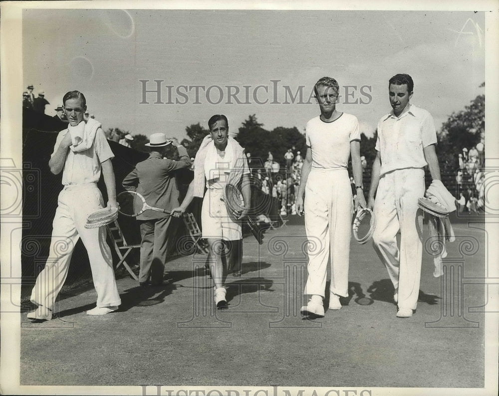 1938 Press Photo Adrian Quist, Jack Bromwich, Verne Hughes, Mort Ballagh- Historic Images