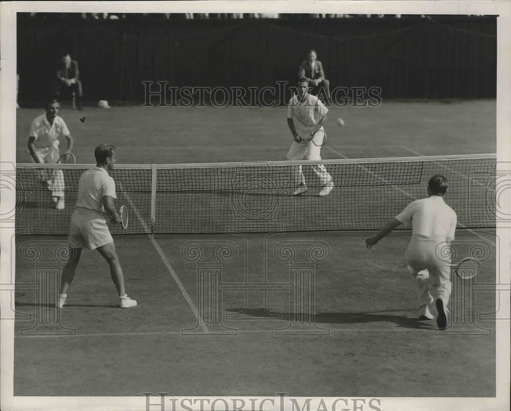 1939 Press Photo National tennis Jack Crawford, Adrian Quist, Bill &amp; Chet Murphy- Historic Images