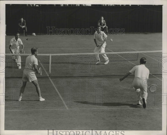 1939 Press Photo National tennis Jack Crawford, Adrian Quist, Bill & Chet Murphy- Historic Images