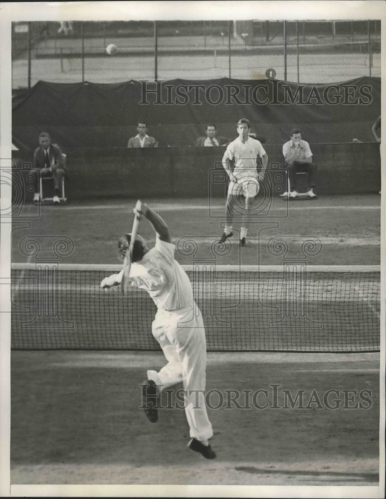 1938 Press Photo Rye NY National tennis Chester Murphy vs Bobby Riggs- Historic Images