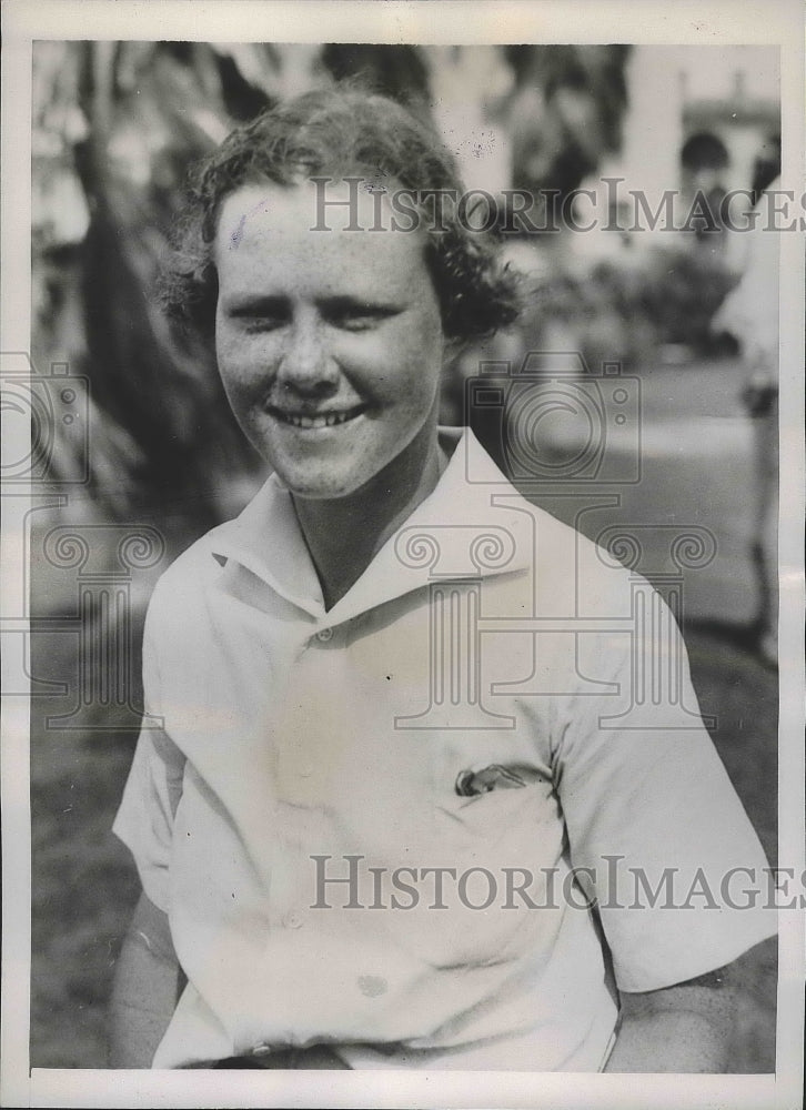 1936 Press Photo Patty berg at Miami Biltmore golf Coral Gables Florida- Historic Images