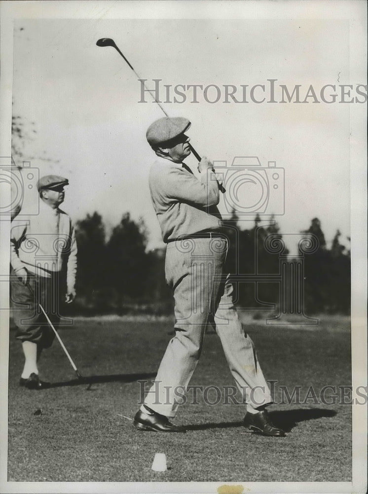 1934 Press Photo EC Keating in 14th Seniors Golf championship Pinehurst NC- Historic Images