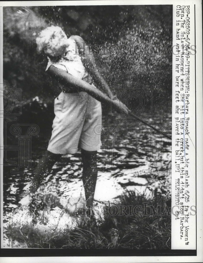 1959 Press Photo Barbara Romack in Women&#39;s Open at Pittsburgh PA - nes53510- Historic Images