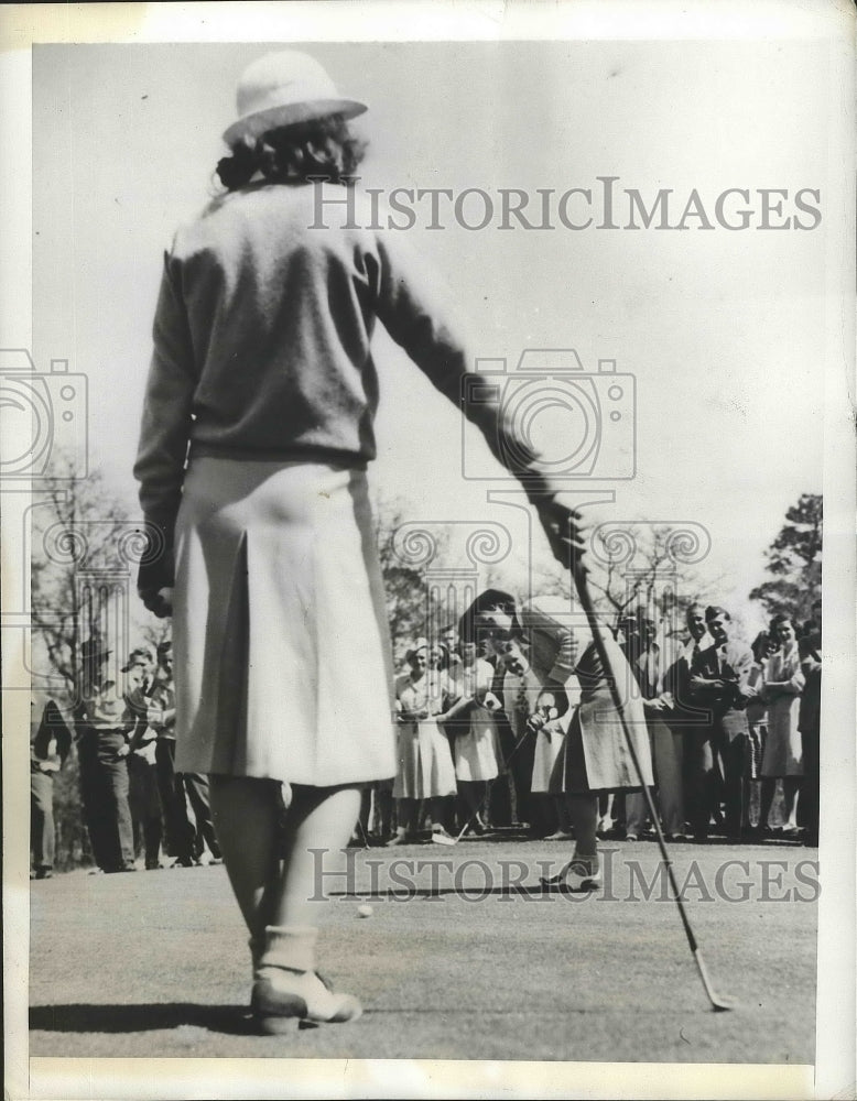 1943 Press Photo Jane Crum,Dorothy Kirby at North &amp; South golf Pinehurst NC- Historic Images