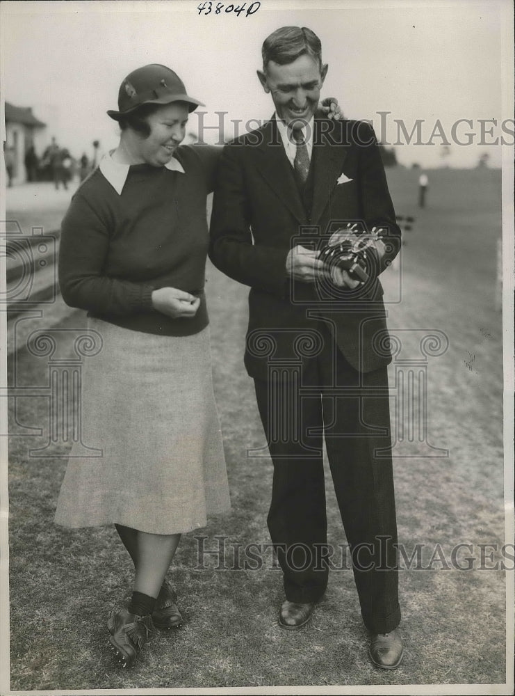 1938 Press Photo golfers Estelle Lawson Page and Robert Lawson at Pinehurst- Historic Images