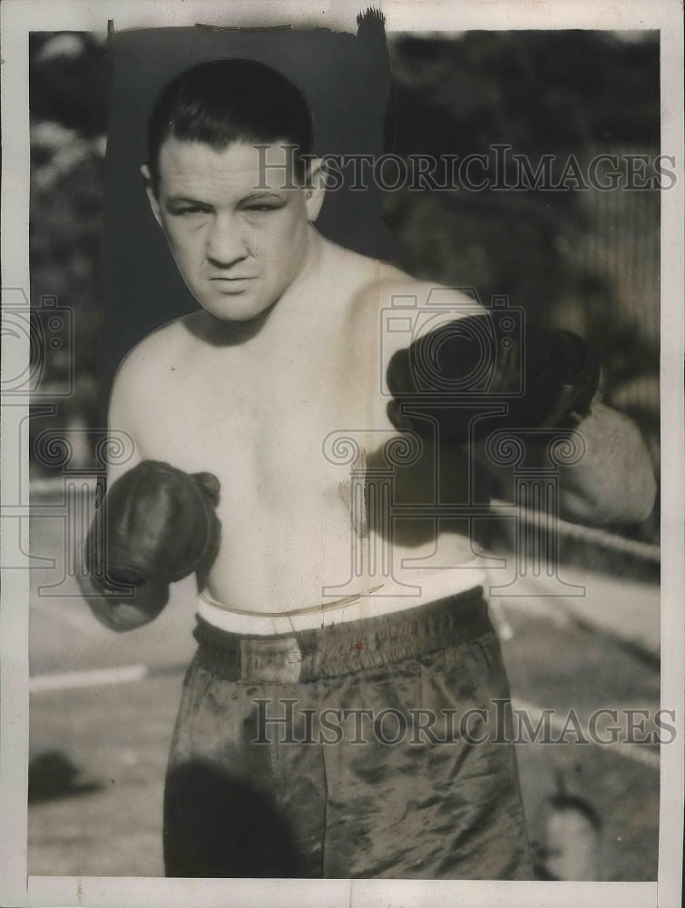 1935 Press Photo Spain's Sidor Gastanaga trains in Havan for Joe Louis bout- Historic Images