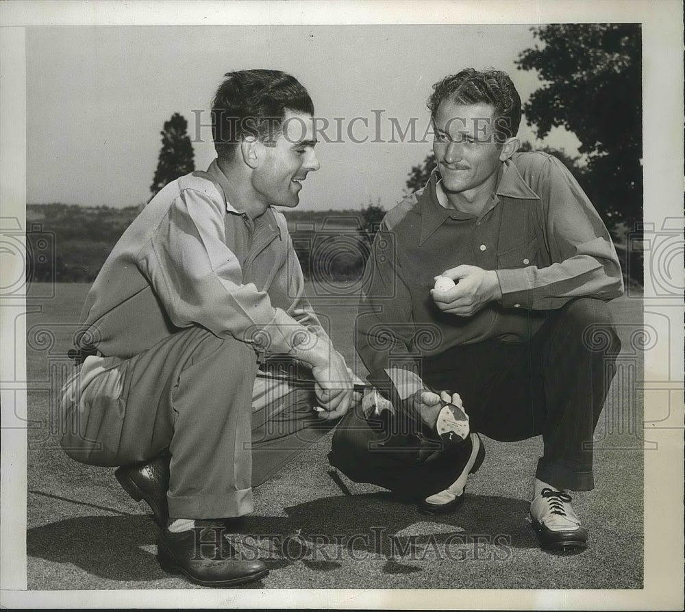 1939 Press Photo Vito Michado, John Geertson for National Open in Philadelphia- Historic Images